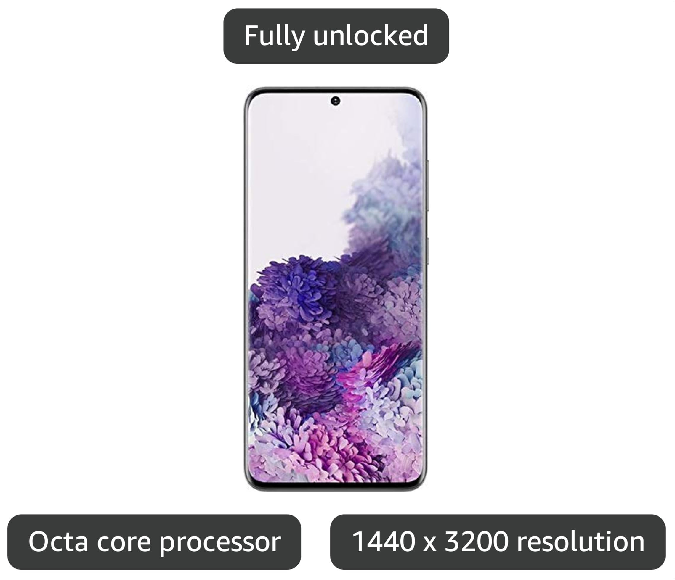 Amazon.com: Samsung Galaxy S20 5G, 128GB, Cosmic Gray - Unlocked