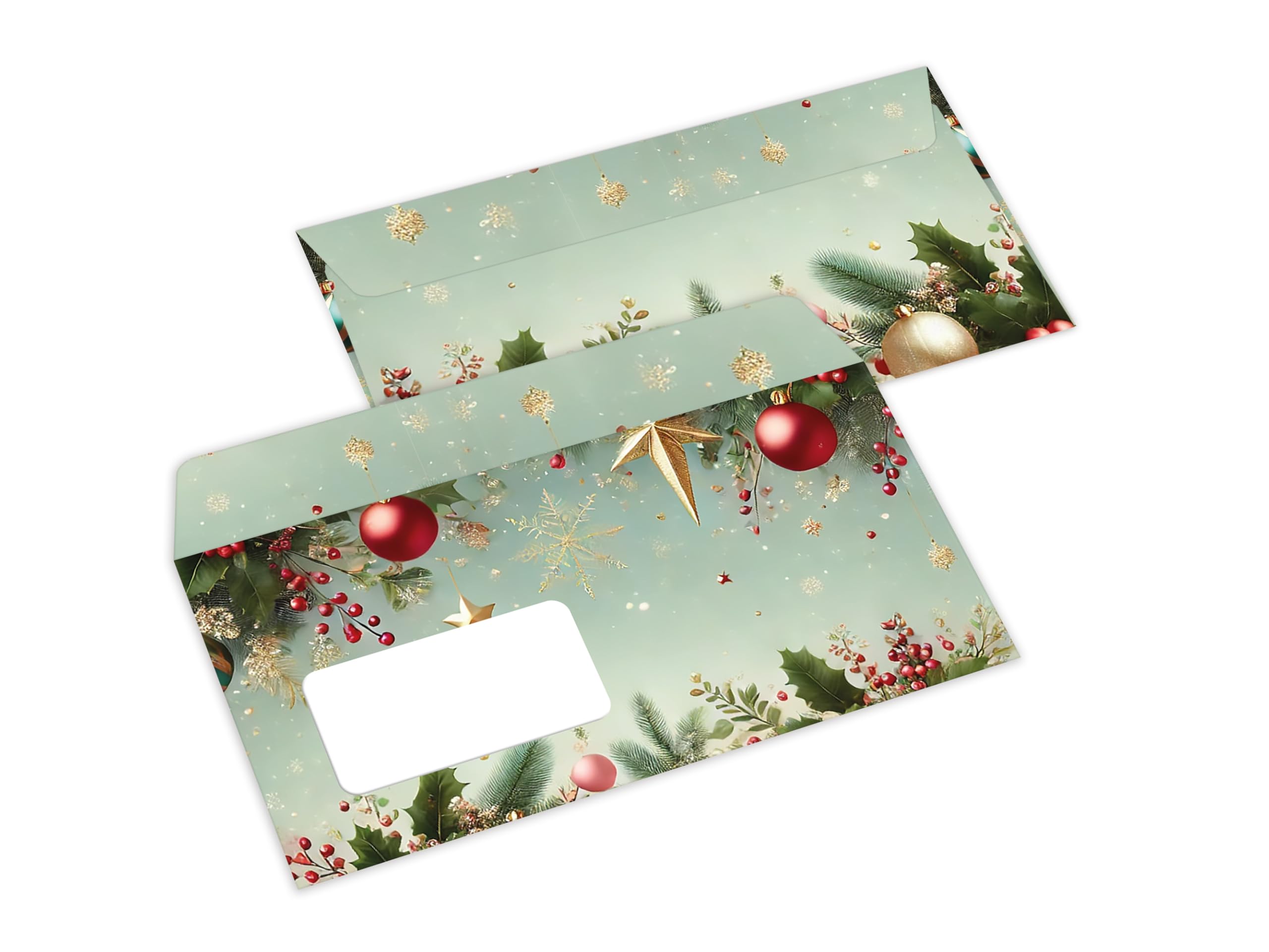 Briefpapier Weihnachten Weihnachtsbriefpapier mit Umschlag Umschlägen mit Fenster Weihnachtspapier A4 für Kunden (250 Blätter + 250 Umschläge)