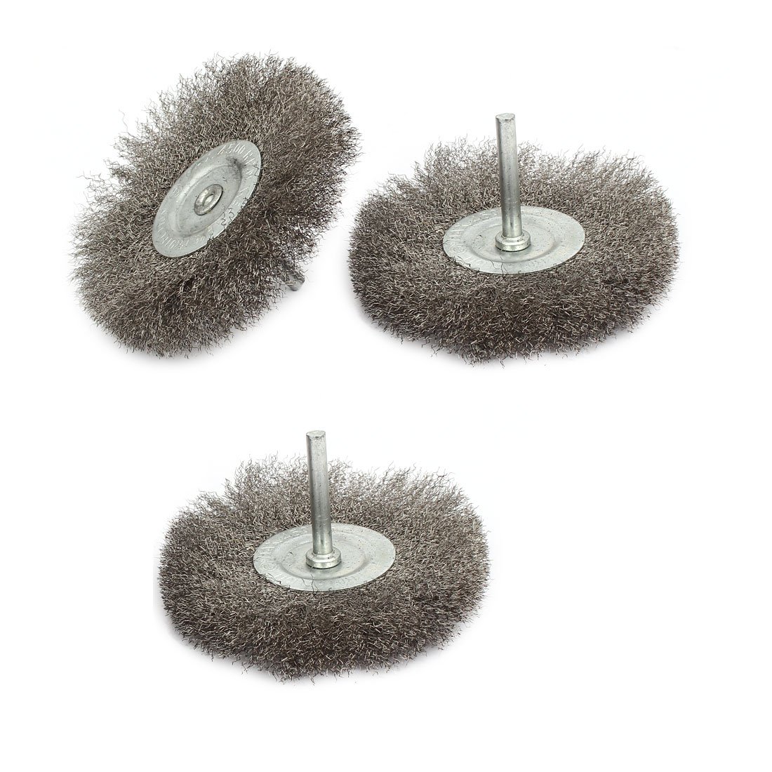 Aexit 6mmx100mm T Shaped Crimped Wire Wheel Brush Polishing Buffing Tool Silver Tone 3pcs (5649e5a3d03ec25e6ddbde2606b26798)