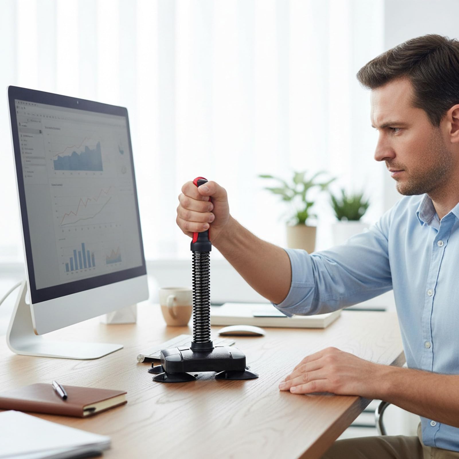 Allenatore per braccio di ferro - Esercizio a ventosa, dispositivo antiscivolo per -braccio | Sistema di attrezzature per la costruzione muscolare per il rafforzamento del polso, dispositivo fitness