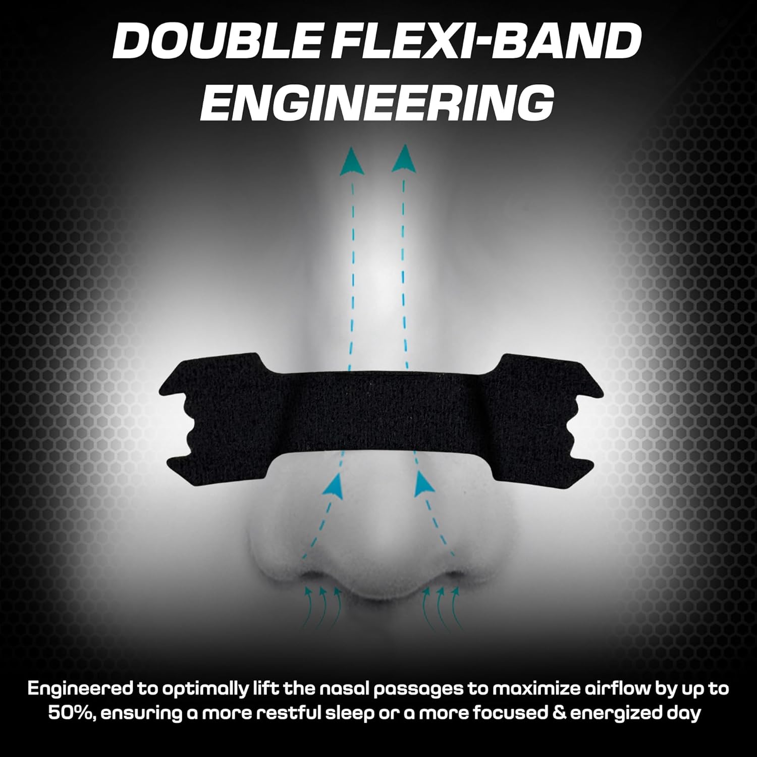 Performance Nose Strips for Breathing (60 Count) - Oil & Sweat Proof Adhesive - Athletic Nasal Strips for Snoring & Sleeping - Improves Oxygen Delivery, Drive, Sleep & Reduces Snoring (Slim Black) - Image 6