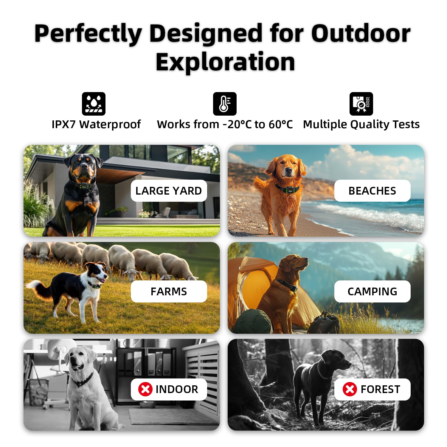 AEZ Smart Dog Collar, GPS Dog Tracker, Wireless Dog Fence System, GPS Fence Collar for Dogs with Beep Vibration Alert Modes, Radius 25-999 Yards for Over 15lbs Dogs, IPX7 Waterproof - image 6