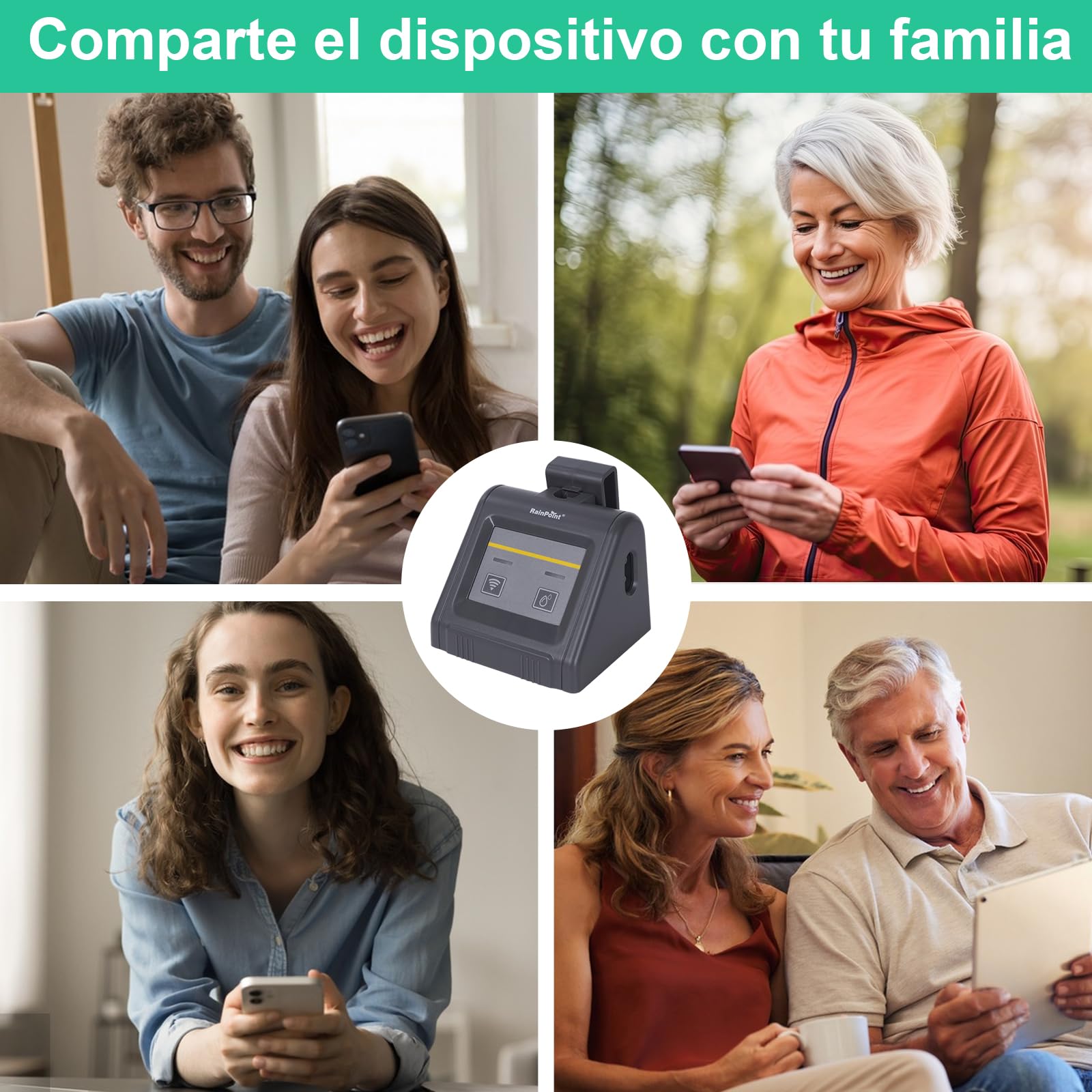 Sistema de Riego Automático WiFi para Plantas de Interior, Kits de Riego por Goteo para Equipos de Riego Automático Modo de Riego Automático/Manual/Retardado