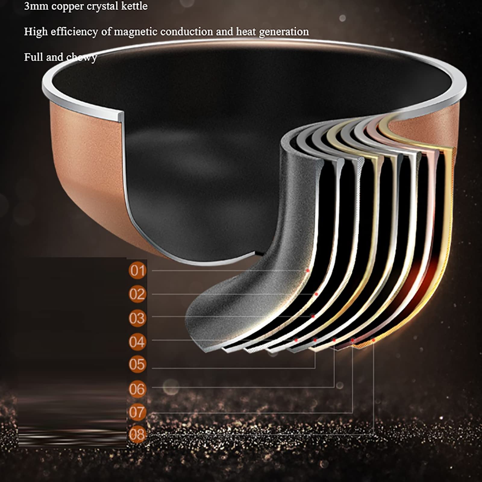 Cuociriso con vaporiera (4L) Rivestimento Antiaderente Spesso per Uso Domestico Prenotazione 24 Ore e conservazione del Calore per 2-5 Persone 220-240 V (B)