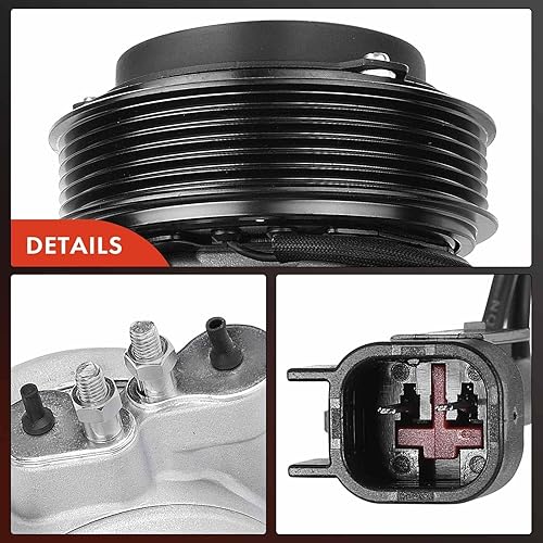 Miniatura 8 de A-Premium Compresor de aire acondicionado con embrague compatible con Ford Focus 2.0L 2008-2011, Transit Connect 2.0L 2010-2013, con compresor