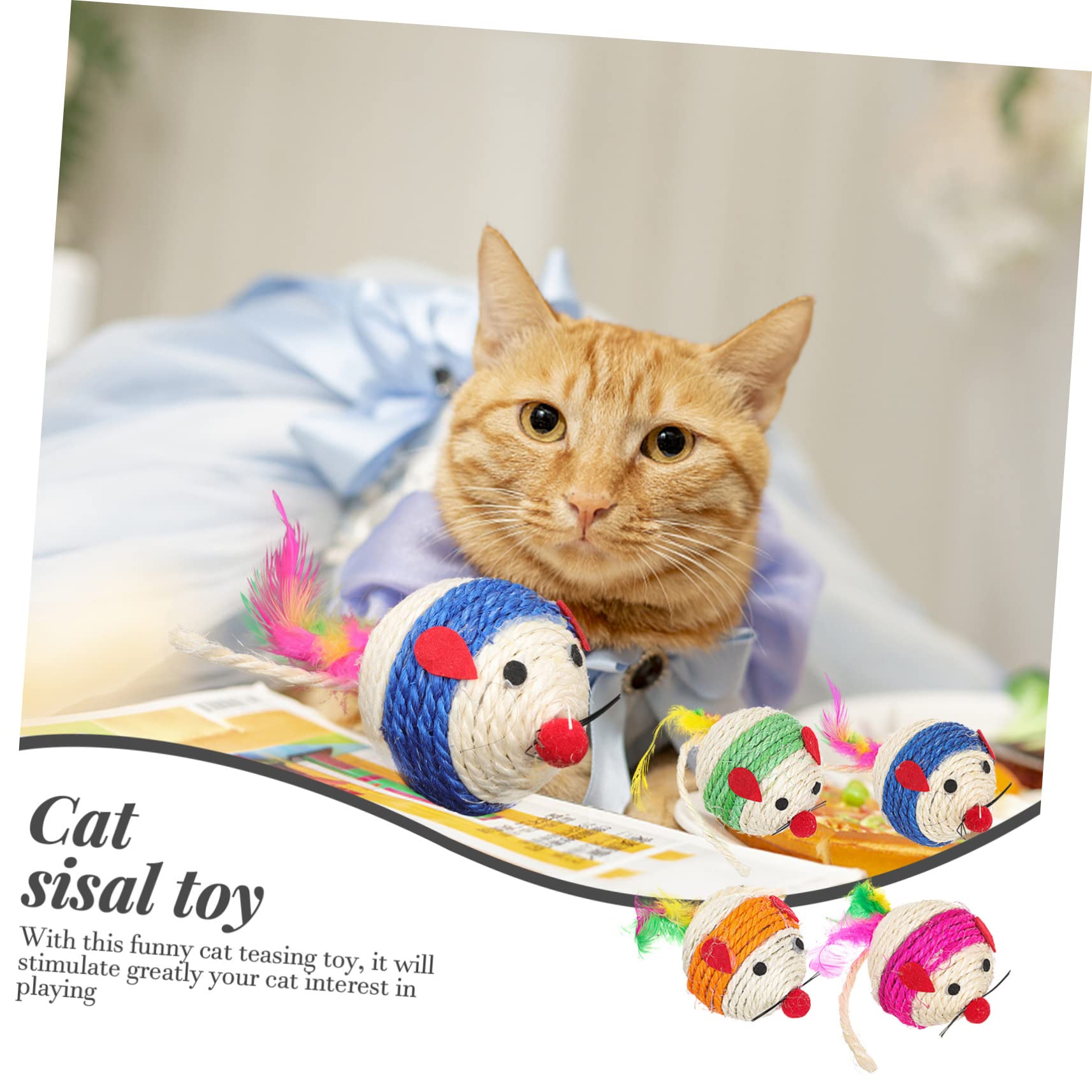 Toddmomy 12piezas Juguetes Interactivos para Gatos De Juguetes Divertidos para Kittens Estimula La Curiosidad Seguro