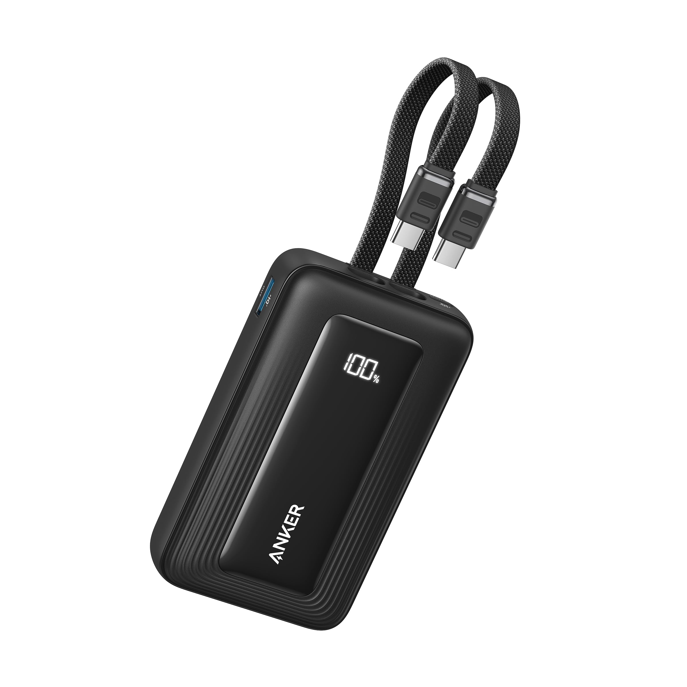 Anker Zolo Power Bank, Built-in Dual USB-C Cables, 10000mAh 35W