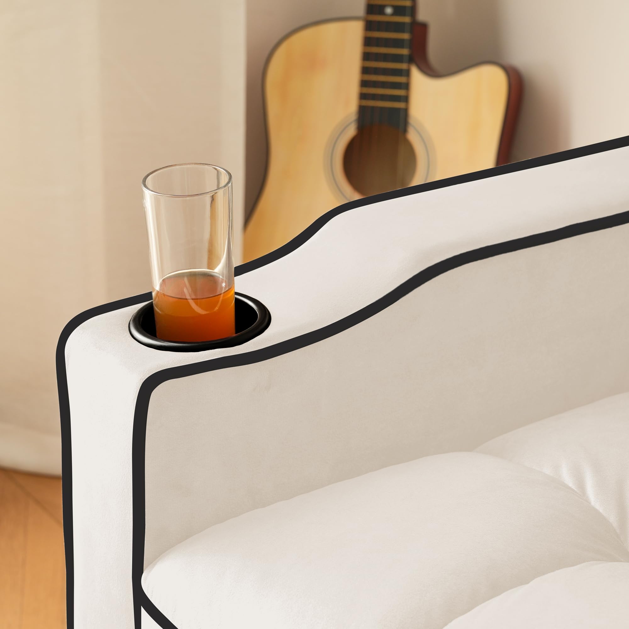 KOMHTOM Canapé-lit Multifonction Avec Support Pour Téléphone Portable Et Prise De Charge USB, Canapé Pliant Avec Dossier Réglable, Pour Salon, Chambre à Coucher (Gris