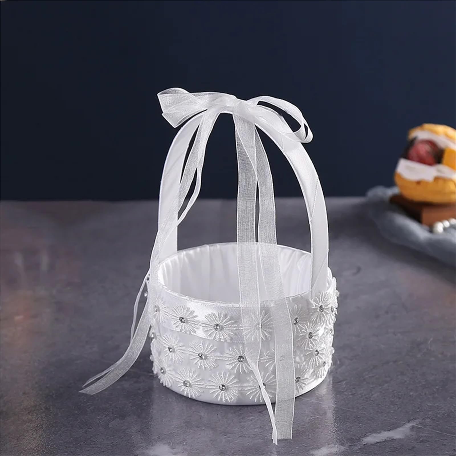 Körbe Für Blumenmädchen Hochzeit Brautjungfern Blumen Kinder Korb Spitze Blumendekoration Streublumenkorb Hochzeitszubehör
