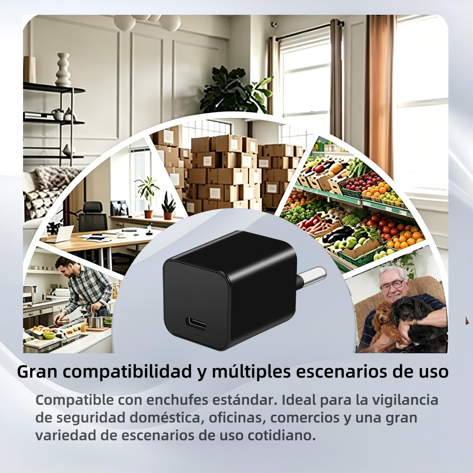 Cámara mini oculta, cámara de vigilancia doméstica compacta HD 1080p para interiores, cámara portátil para niñeras,con detección de movimiento,adecuada para vigilar niños,ancianos y oficinas,sin Wi-Fi