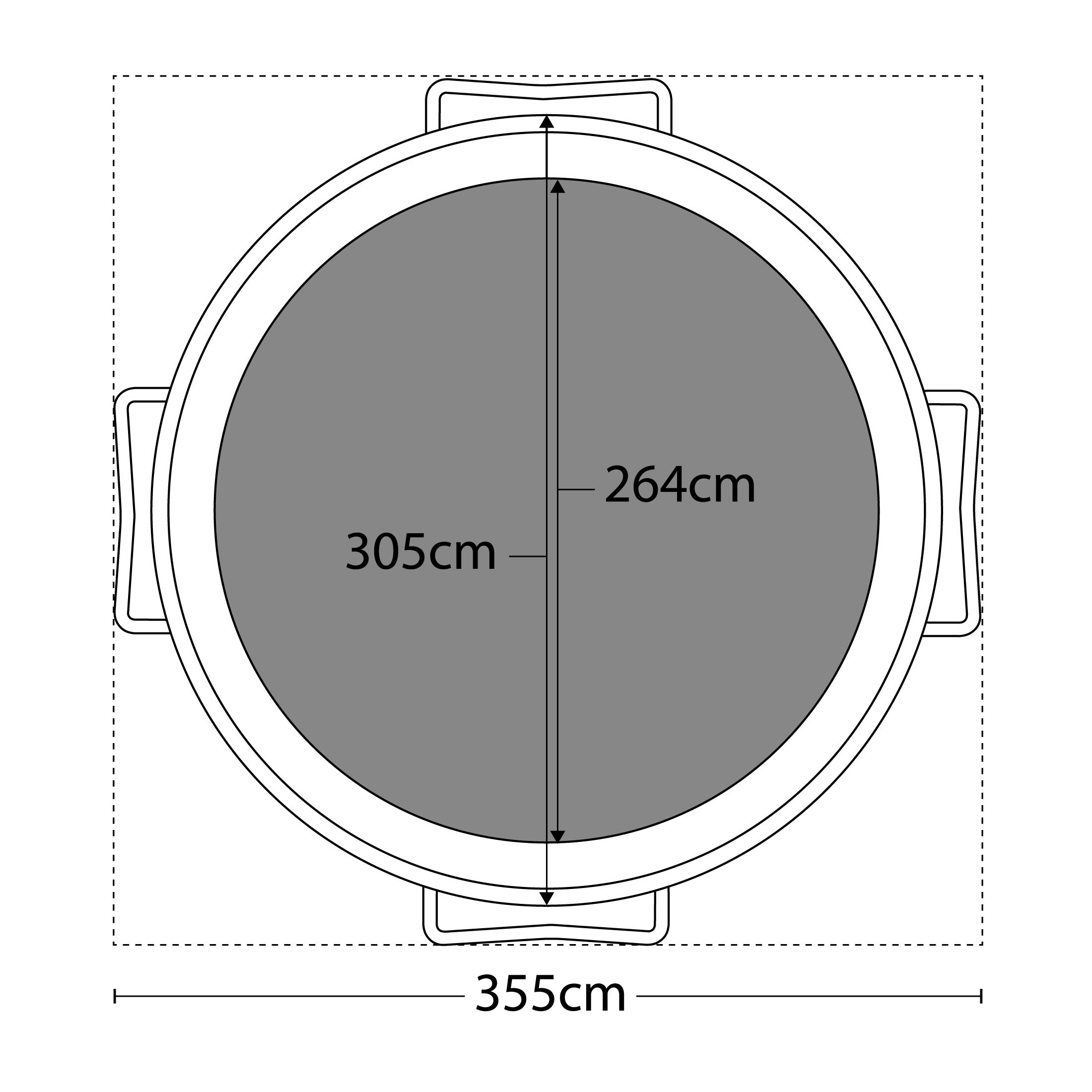 Ultrasport Giardino Trampolino, Trampolino da Esterno, Trampolino per Bambini, ø 180-430 cm, Primavera Ponticello e Onda, Rete di Sicurezza Resistente intemperie, Portata Trampolino 100-160 kg