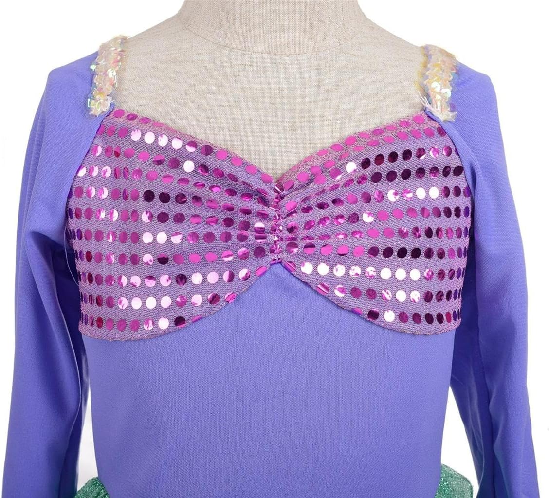 Dressy Daisy Girls Princess Mermaid Dressing Up Costumes Halloween Fancy Dress Size 3-12