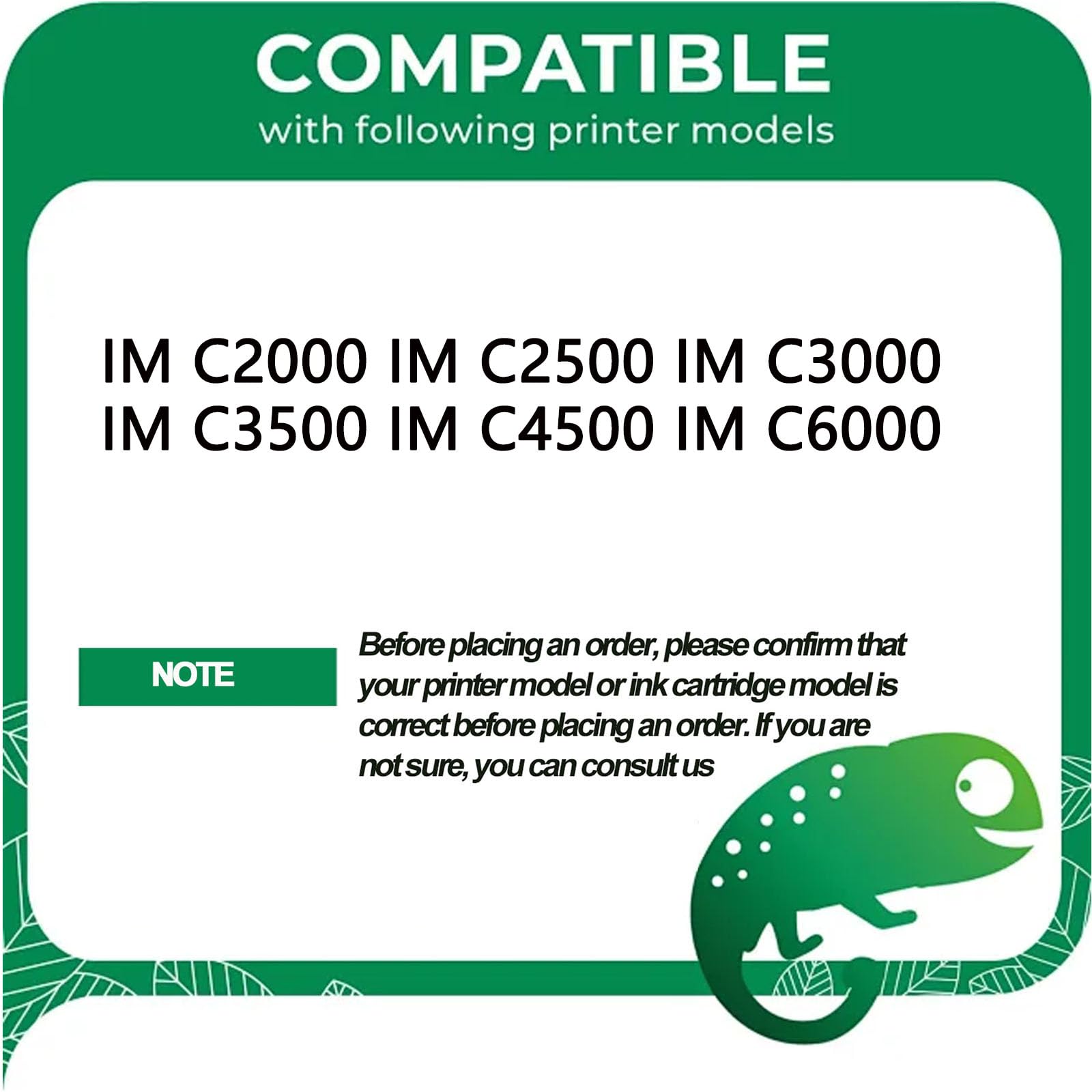 Bac de récupération de Toner IMC2000 Compatible imprimantes pour Ricoh IM C2000, IM C2500, IM C3000, IM C3500, IM C4500 et IM C6000,Black-1 Pack