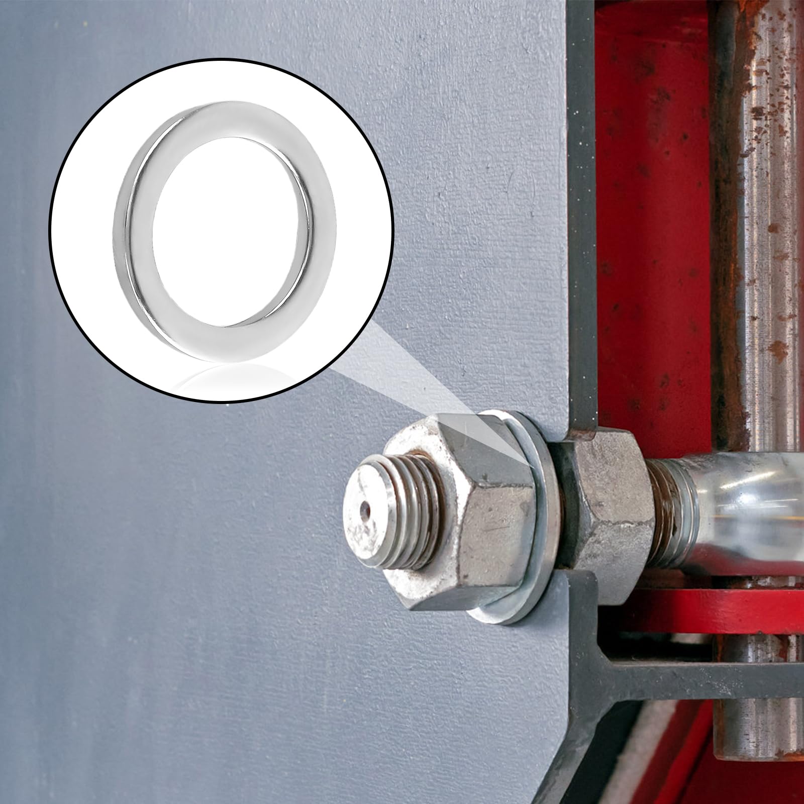 30 Pezzi Rondelle Alzaporta, M10 Rondelle Acciaio Inox, Acciaio Inossidabile 304, Rondelle Piane, Guarnizioni, Adatto per Porte, Biciclette, Accessori di Macchinari