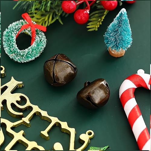 Miniatura 7 de Cascabeles para manualidades, 300 campanas de Navidad a granel para decoración, decoración del hogar (dorado, 0.5 pulgadas)
