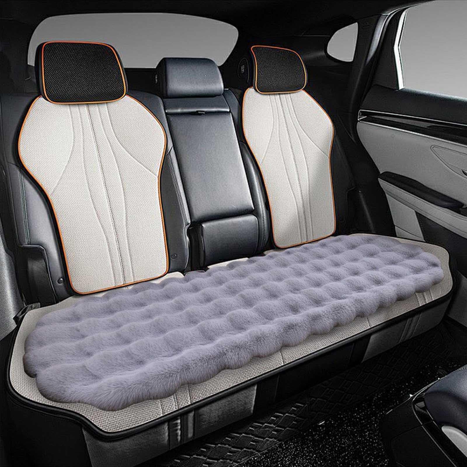 Funda de Asiento de Coche de Felpa para KIA Sorento(5seats) 2006-2008, 3 Piezas Cojín Caliente Suave para Asientos Delanteros y Trasero Protector,Grey