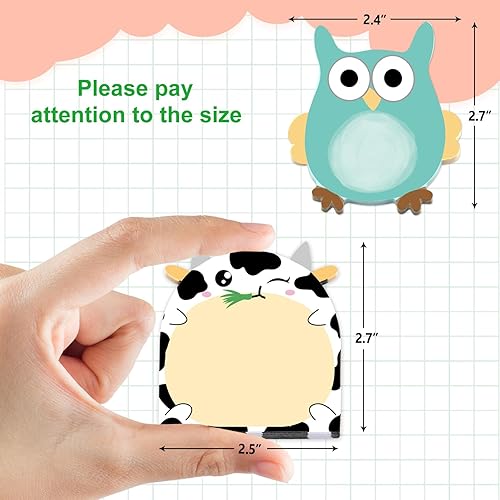Miniatura 4 de 24 blocs de notas adhesivas de animales para profesores, aulas, 720 hojas autoadhesivas, notas marcadores de página, banderas, suministros escolares