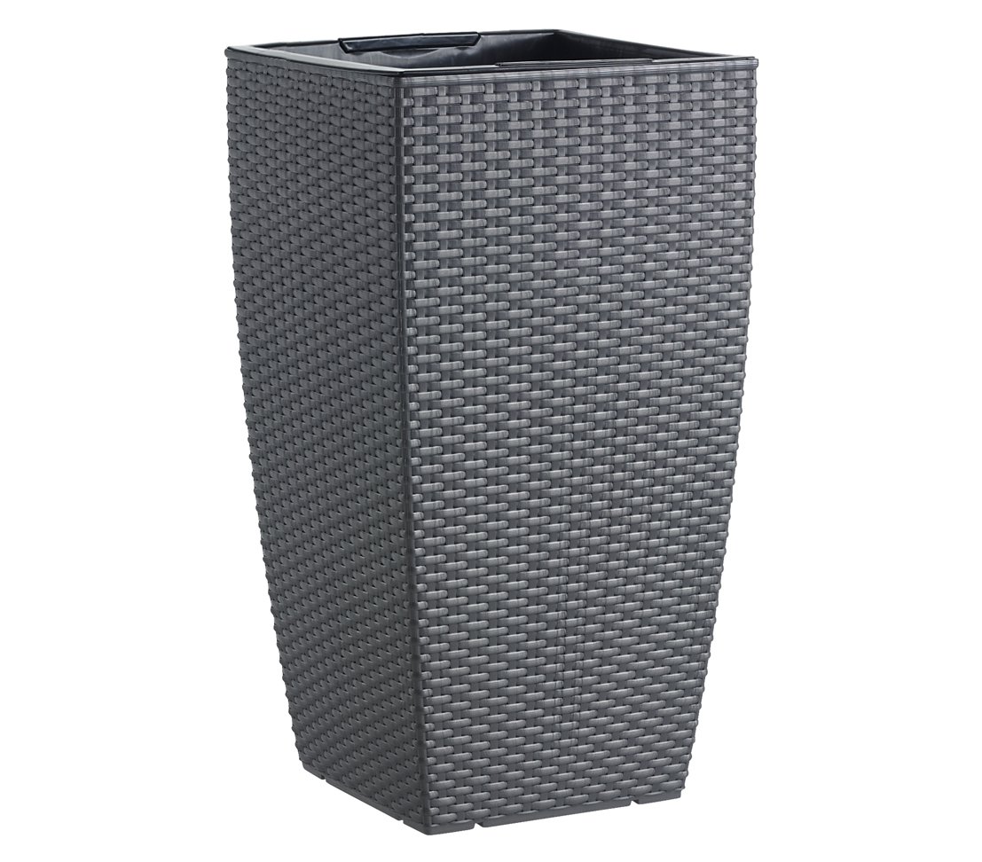 Dehner Pflanztopf mit Bewsserungssystem, ca. 57 x 30 x 30 cm,  Polyrattanoptik, granit : Amazon.de: Garten