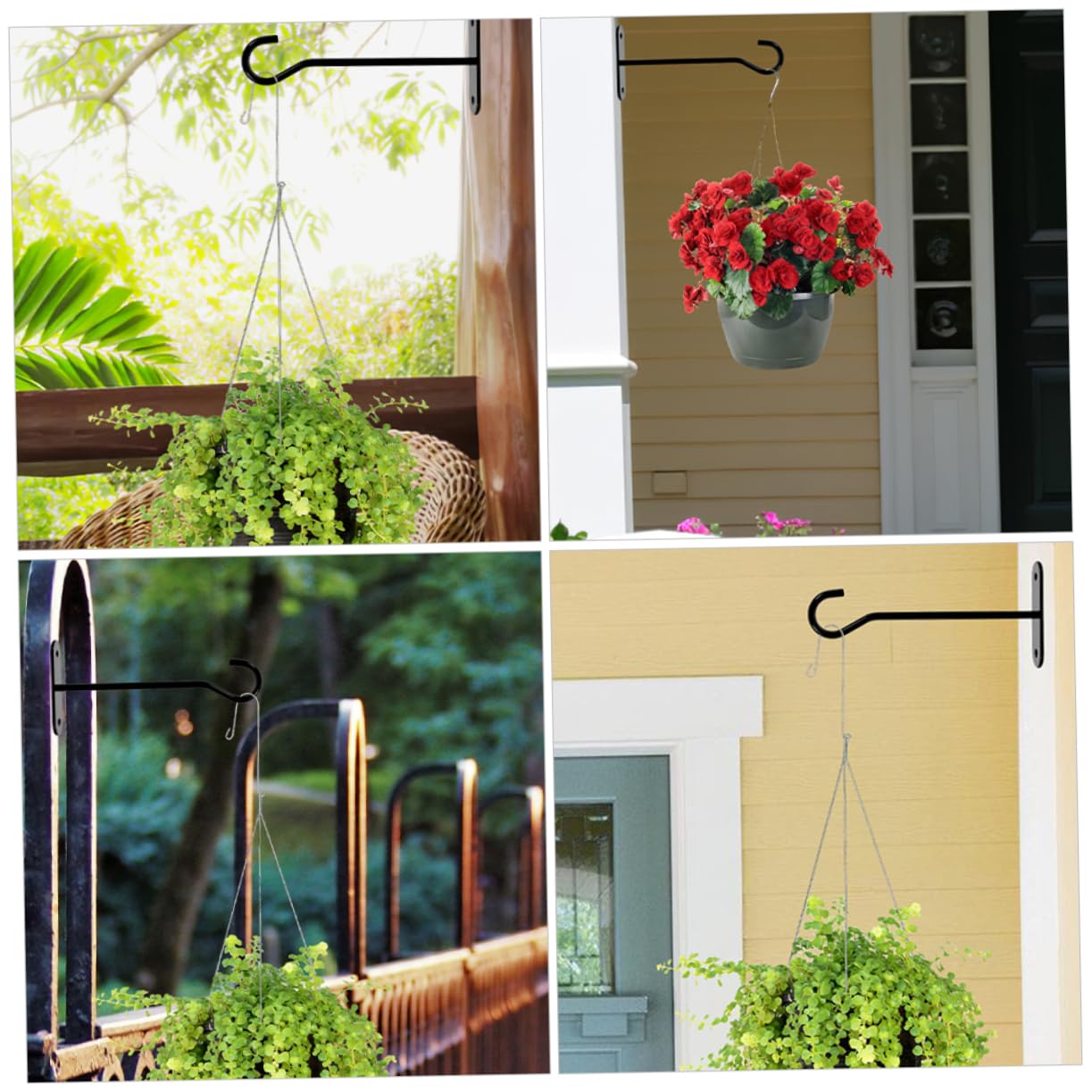 POPETPOP 10 Ensembles Crochet pour Pot De Fleurs Suspendu Cintre pour Plantes Pots D'intérieur pour Plantes Crochet De Plafond Crochets pour Accrocher Pots De Fleurs Le Fer Mural Décorer