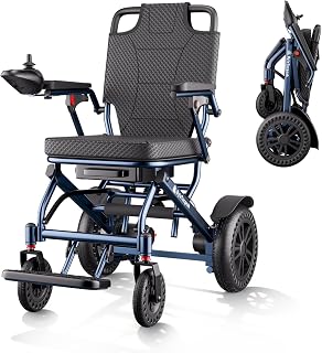 Upgrade ByteTecpeak Lightweight Wheelchairs for Seniors,Electric Wheelchairs for Adults,15 Miles,Foldable Power Wheelchair Support 330 Lbs,500W Motorized Wheelchair for All-Terrain,Airline Approved