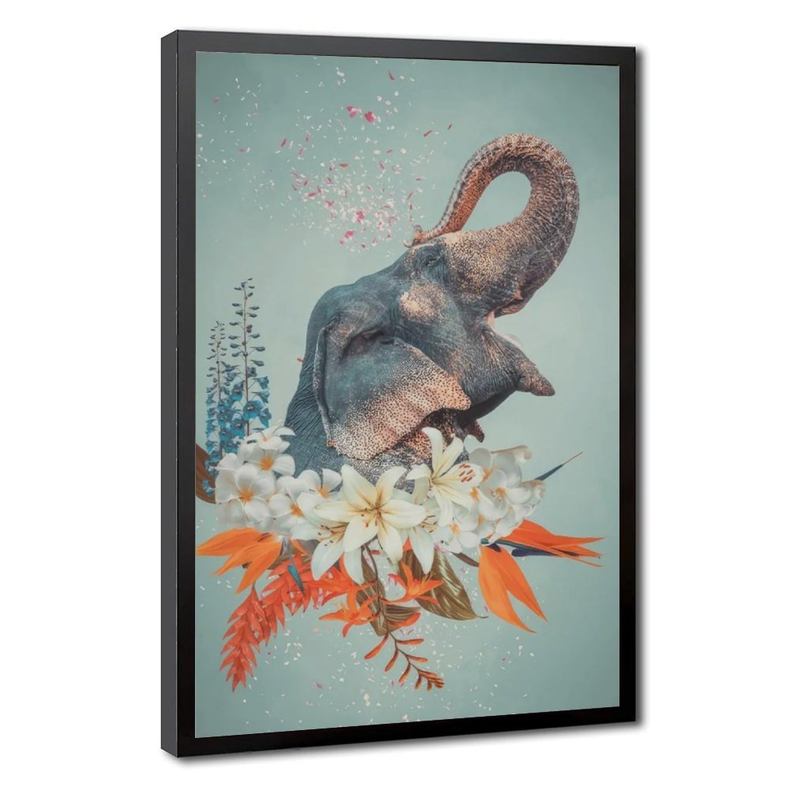 Bareronor Abstract Elephant Poster Canvas Poster Bedroom Decor Landscape Office Room Decor Gift 24" L X 36" W