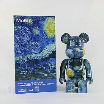 Fashion Bearbrick, 400% Van Gogh Starry Sky Violent Bear