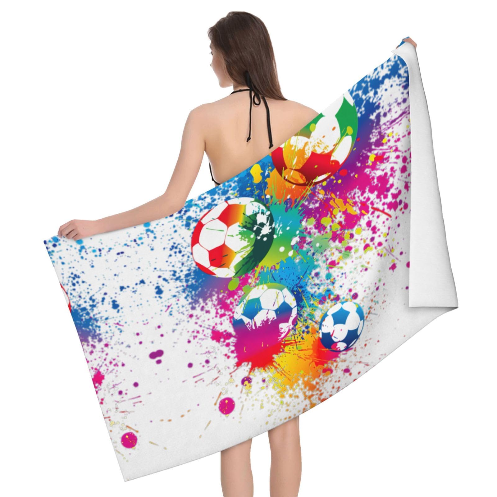 Serviette de bain en microfibre drap de douche absorbant football