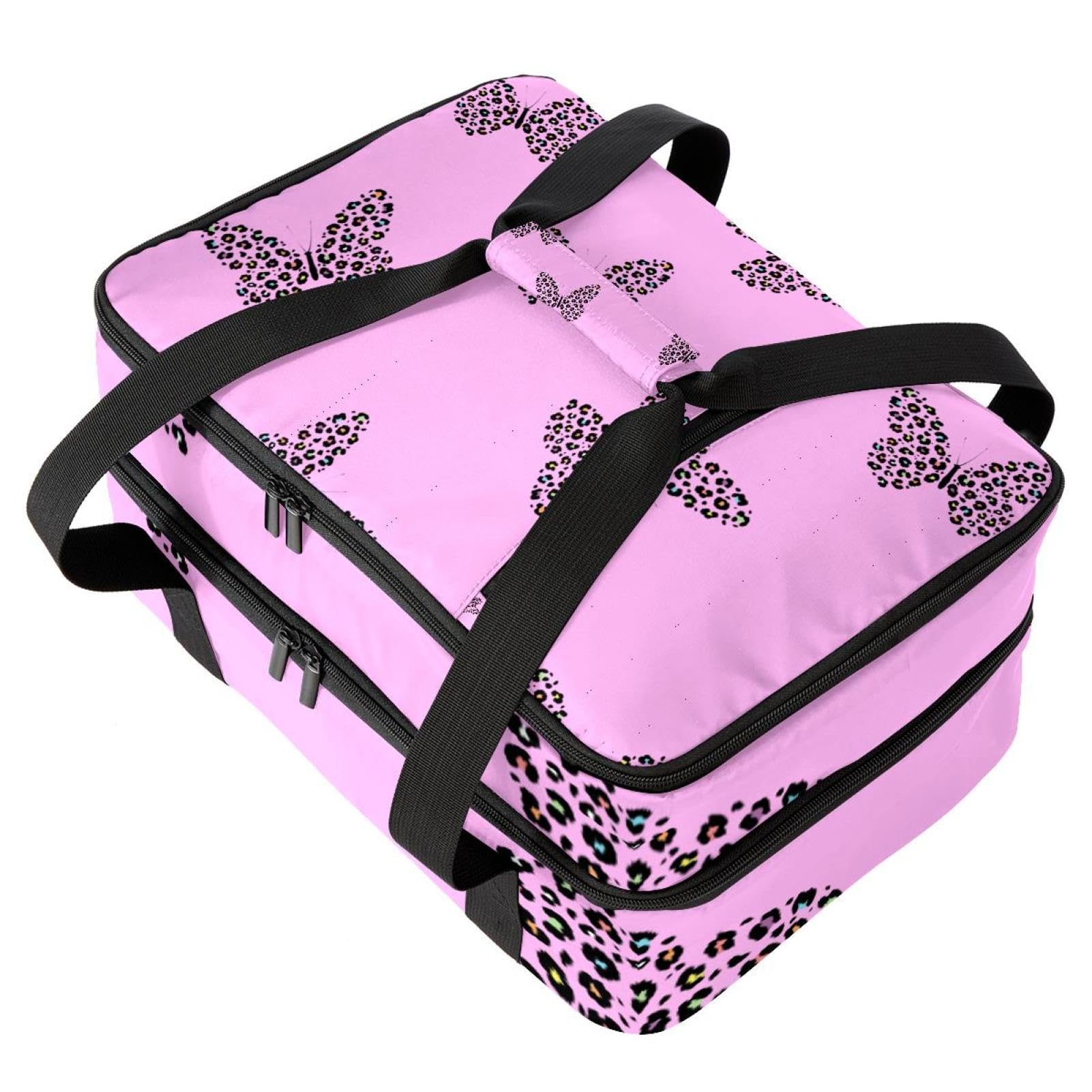 Grand sac à déjeuner isotherme pour homme et femme, double couche, étanche, étanche, réutilisable, sac fourre-tout pour le travail, l'école, le pique-nique, la plage, le camping, les voyages, motif