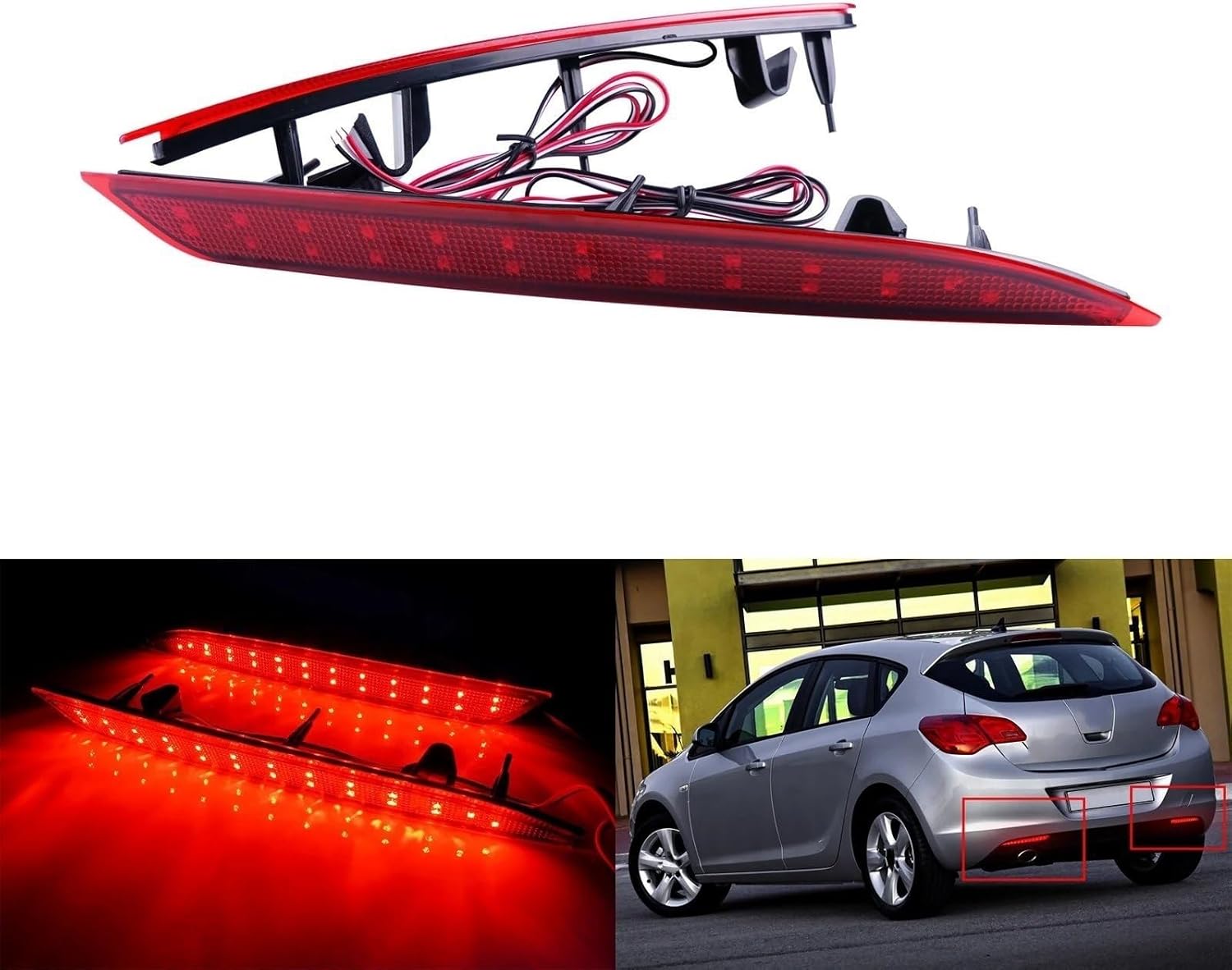 車用リアリフレクター Compatible With Opel For Astra J MK VI 5-door Hatchback