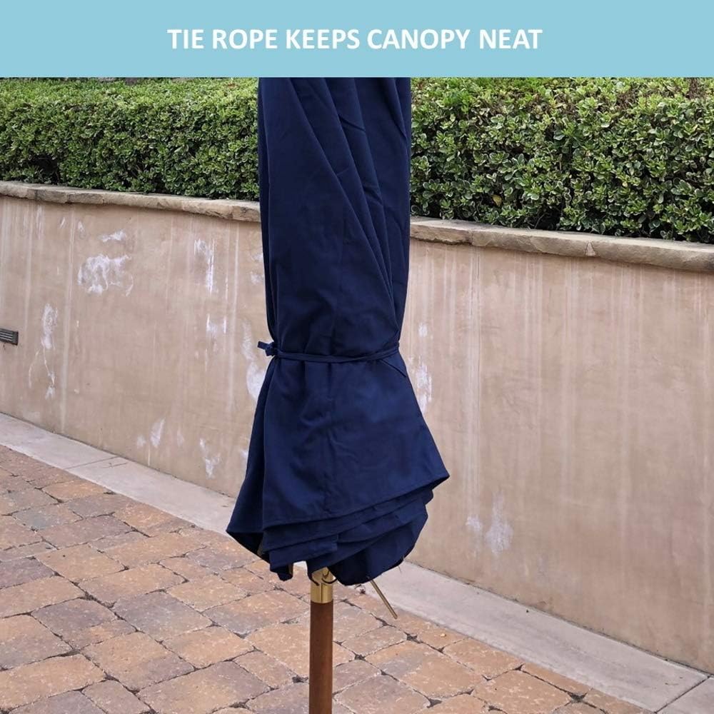 Formosa Covers 11ft Double Vented Patio Umbrella Replacement Canopy 8 Ribs Durable Olefin - UV Protective and Water Resistant Strong Outdoor Patio Umbrella Canopy (CANOPY ONLY) (Navy Olefin)