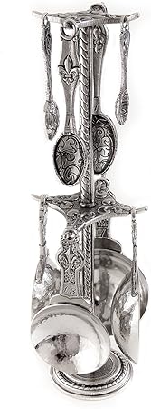 Crosby & Taylor Fleur de Lys Pewter Measuring Cups and Spoons Pewter Superpost Set