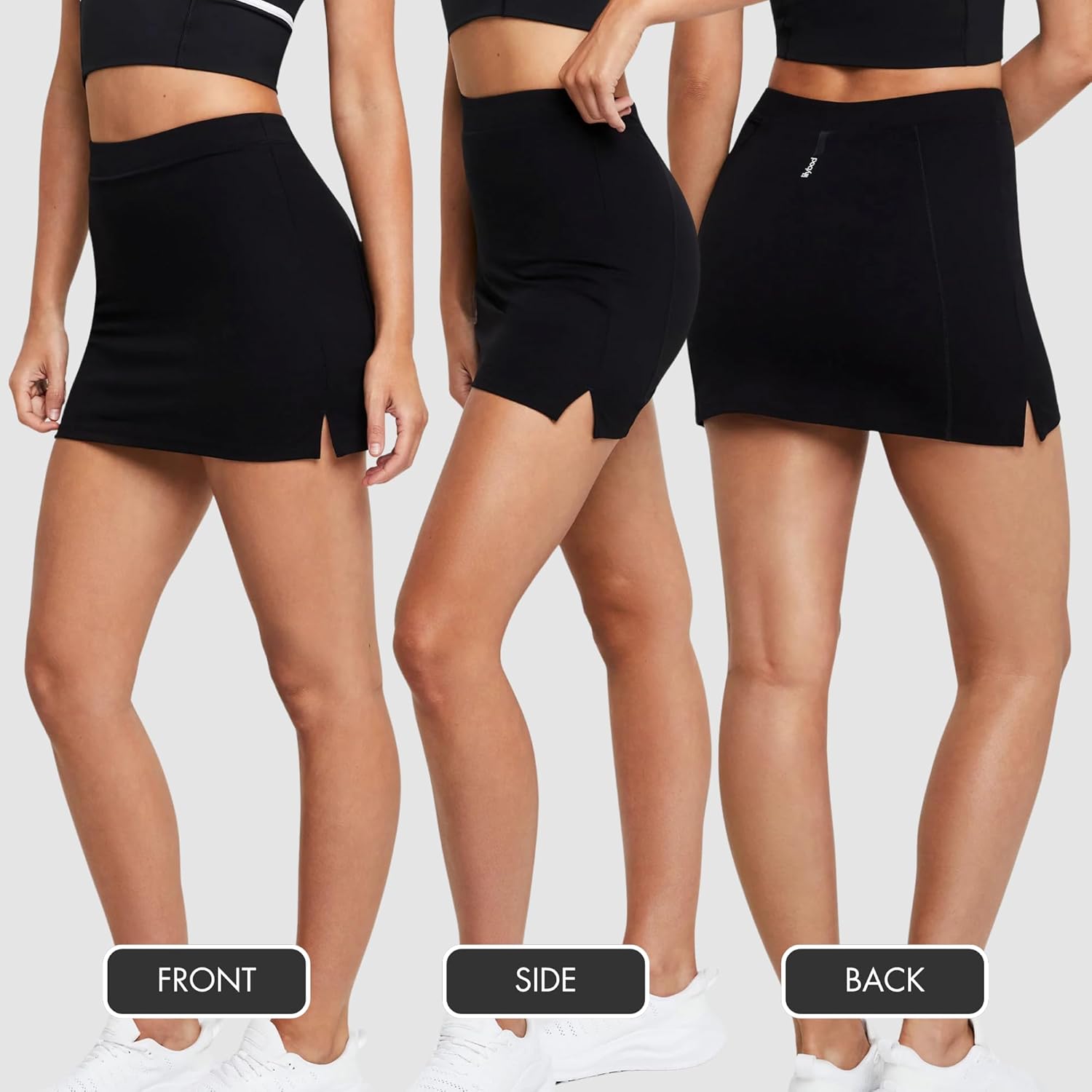 Lilybod Maya Active Skirt for Women – High Waist Performance Skort with Built-in Shorts – Athletic Tennis, Golf, Training