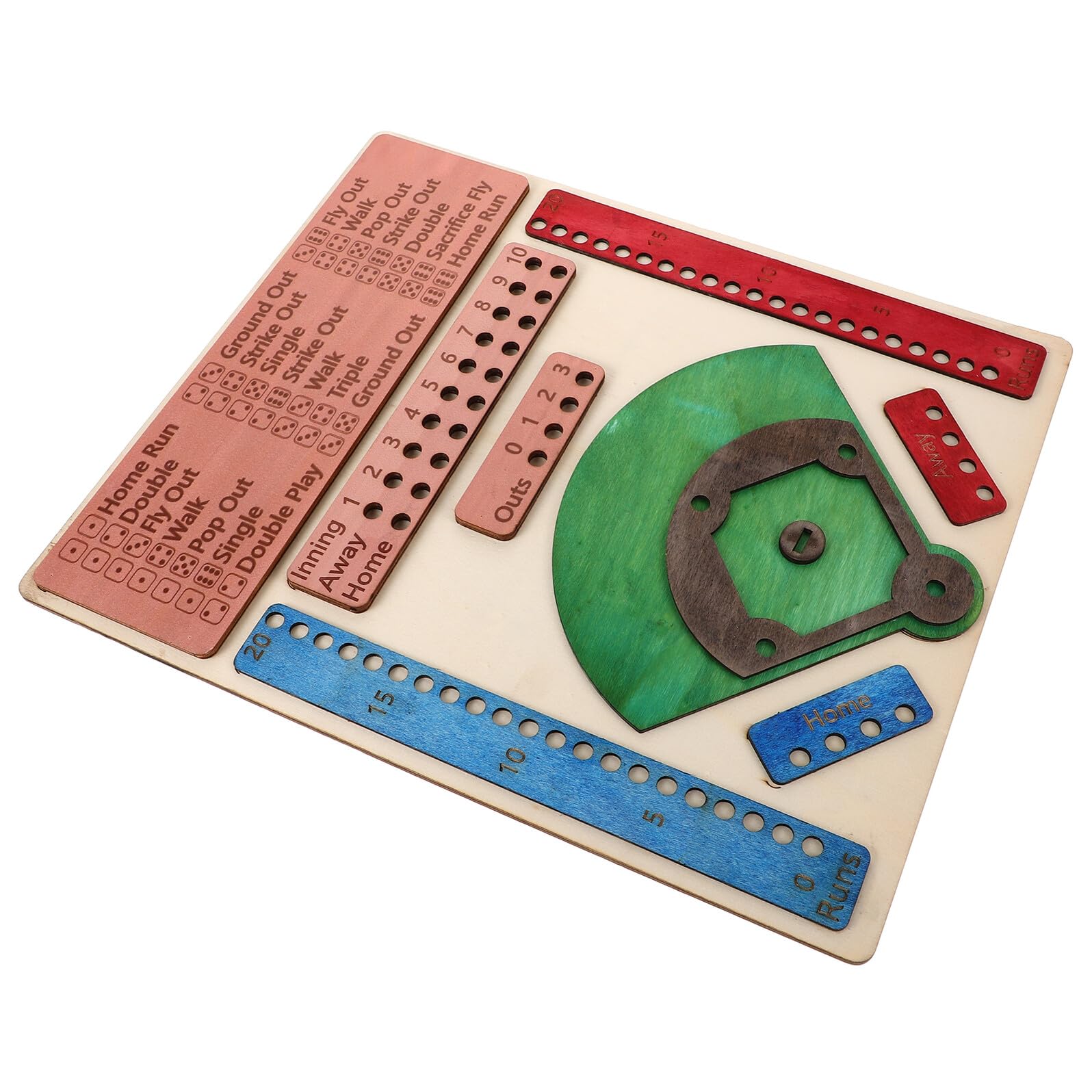 Kisangel Gioco Competitivo Legno da per in di Tabellone Colorato Baseball e Accessorio Tavolo Portatile Ludico Versatile Feste Riunioni per Famiglie e Festival per Casa e Scuola