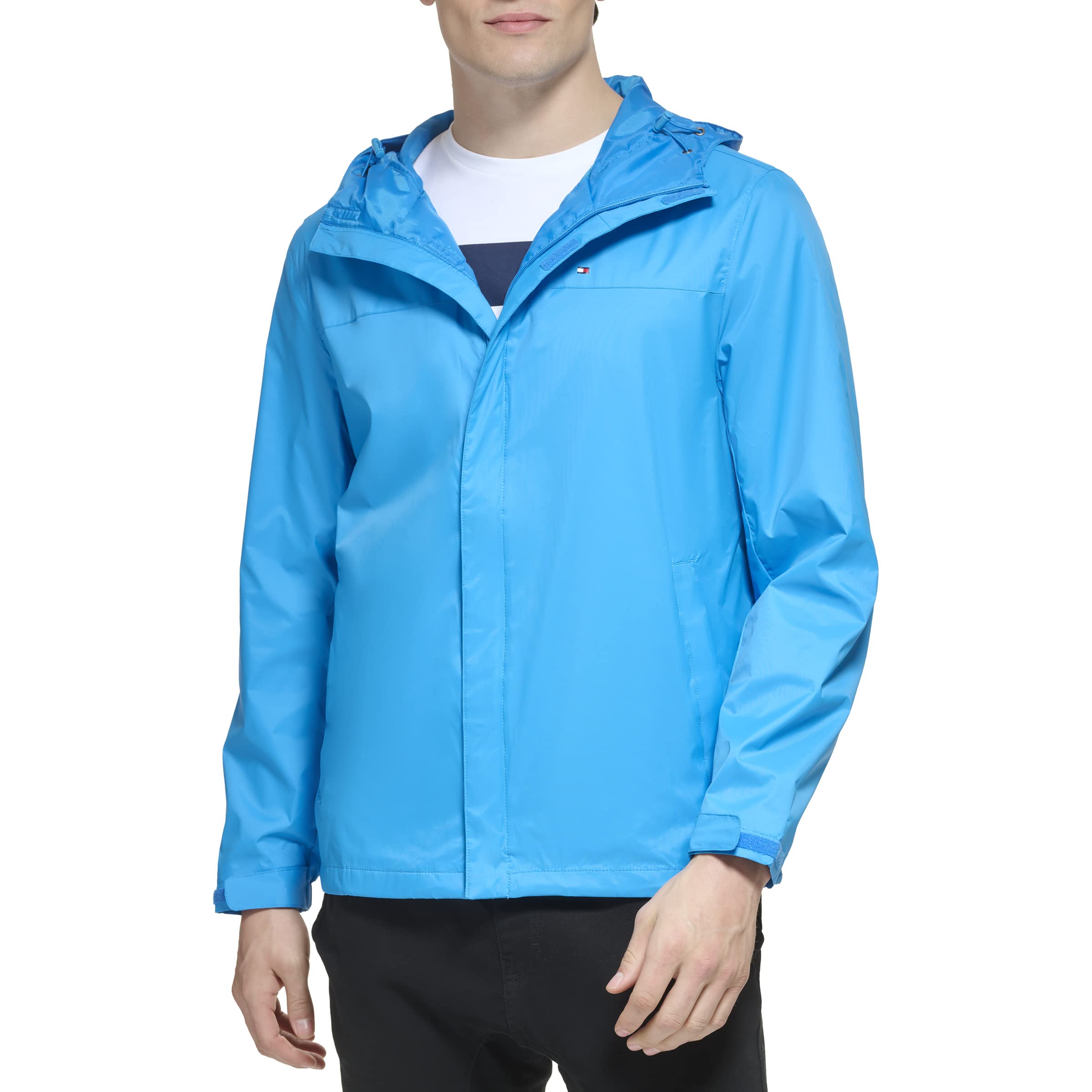 Tommy Hilfiger Men's Lightweight Breathable Waterproof Hooded Jacket