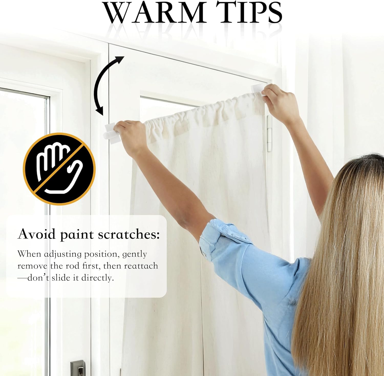 RYB HOME Magnetic Curtain Rod for Door No Drill Small Curtain Rods Adjustable Rods for Metal French Doors Patio Doors Cafe, Easy to Install, 16-28 Inch, 4 Pack, White