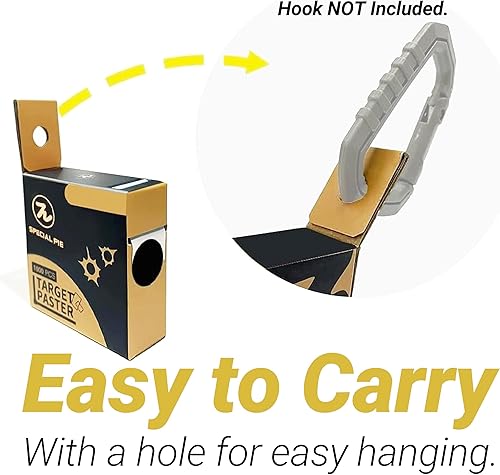 Vista 3 de Shooting Target Pasters, 0.8-inch Round Target Stickers with Sticker Dispenser, Ideal for USPSA, IPSC, IDPA, 1000 Per Box 2 Pack negro,2 Pack