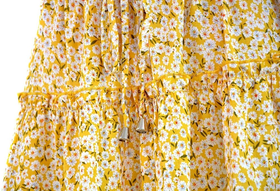 Womens Summer Flowy Tiered Ruffle Mini Skirt Cute High Waist Beach Boho Floral Polka Dot Short Skirts - Image 7