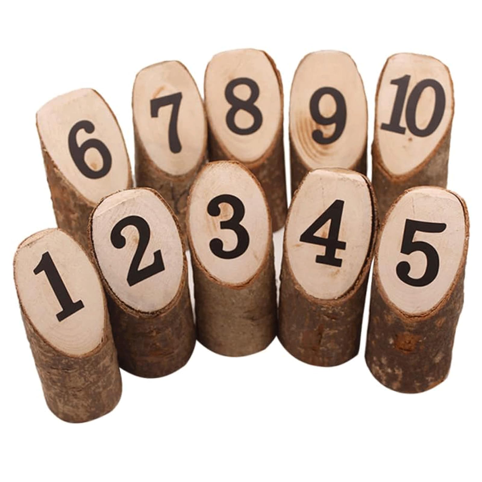 Soporte para números de Mesa de tocón de árbol, Soporte para Tarjetas de Mesa de Madera Natural, Tarjetas para Asientos de Mesa, decoración de restaurantes y Bodas