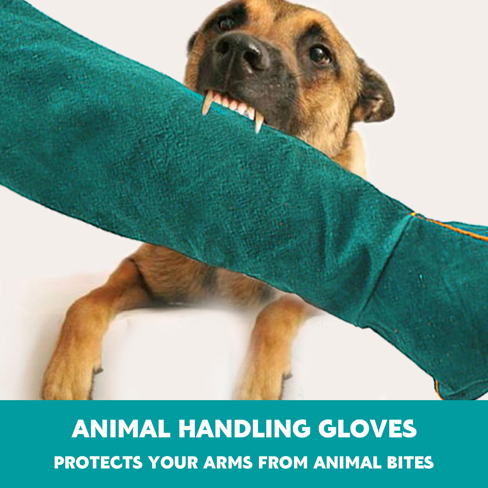 Omevett Bite Proof Animal Handling Gloves, 45cm Anti-Bite Pet Gloves for Welding Gardening, Grooming & Handling Dogs, Cats - Image 4