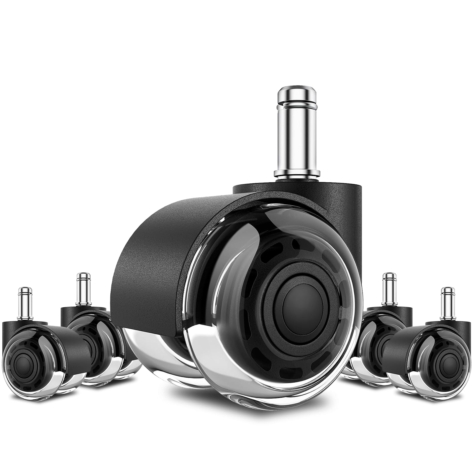 DICLLY 5pcs Roulettes Chaise De Bureau, 11x22 Mm,Rotation 360