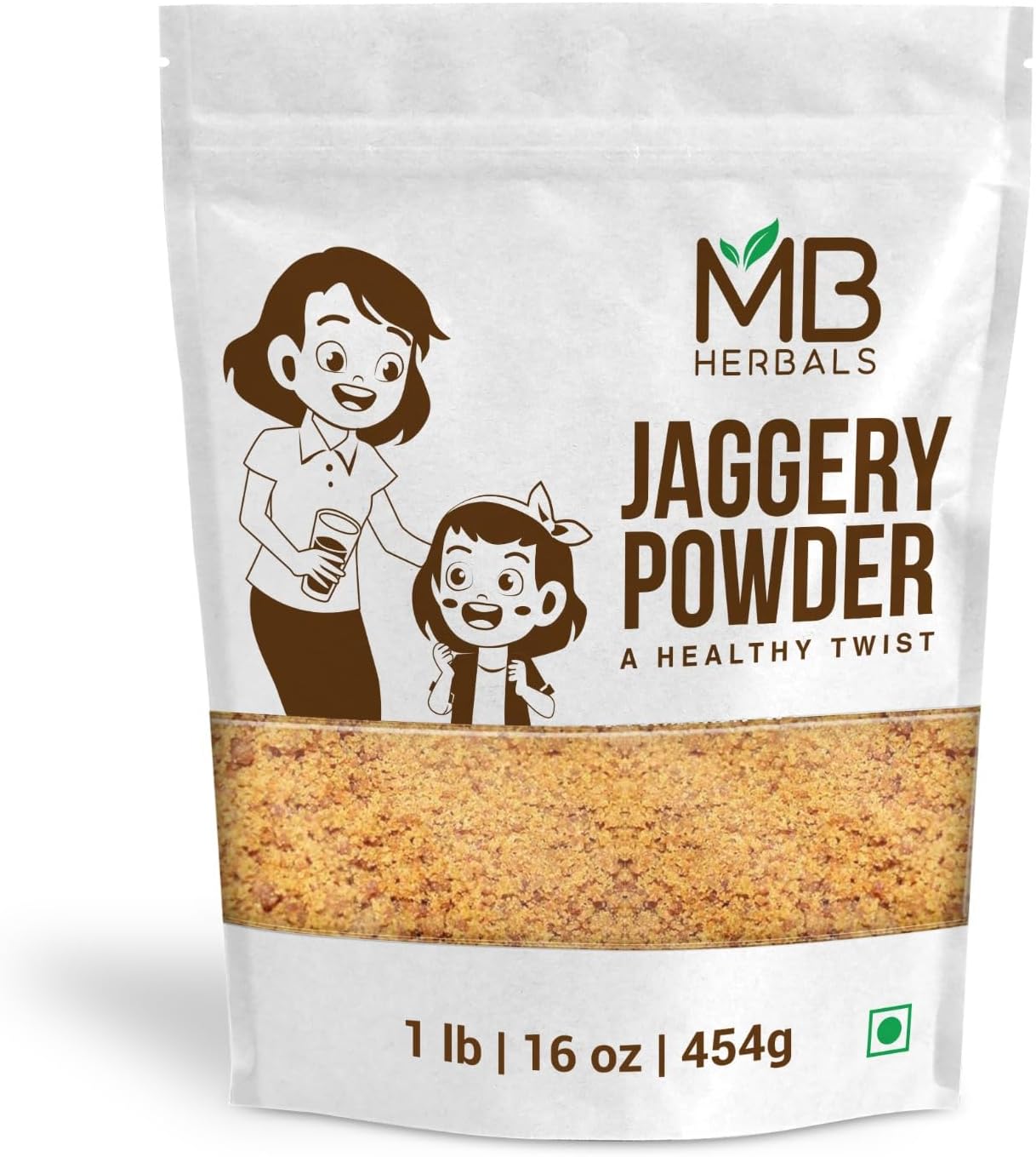 Jaggery Powder 1 lb 16 oz 454g | Raw Untreated Jaggery Powder | No Anti-Caking Agent Used | No Preservative