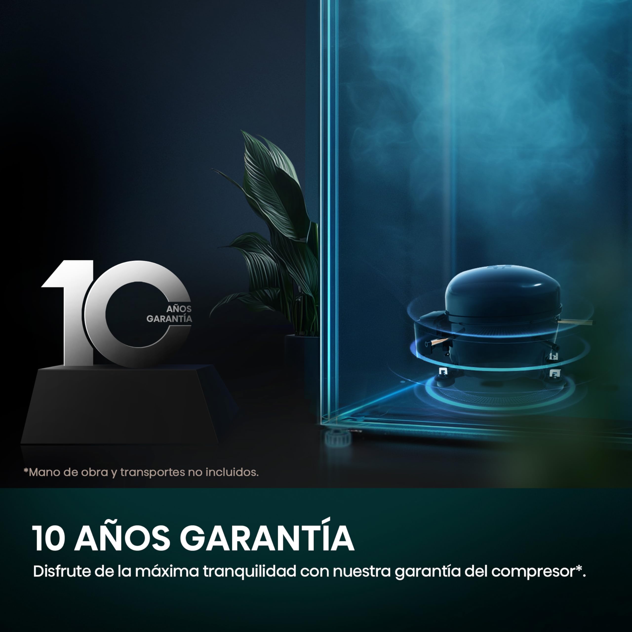 Hisense FT3K310SEWE Congelador, 1 Puerta De Libre Instalación Kitchen Fit, Class E, 312 L, Alto 185.6 cm x Ancho 59.5 cm, Color Blanco, Ventilación Inferior, Apertura de Puerta 90 Grados