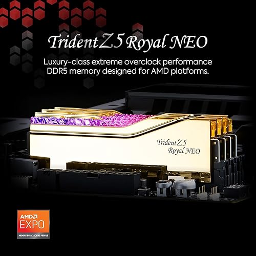 Miniatura 2 de G.SKILL Trident Z5 Royal Neo Series DDR5 RAM (AMD Expo) 32 GB (2 x 16 GB) 6000MTs CL26-36-36-96 1.45V Memoria de computadora de escritorio U-DIMM -