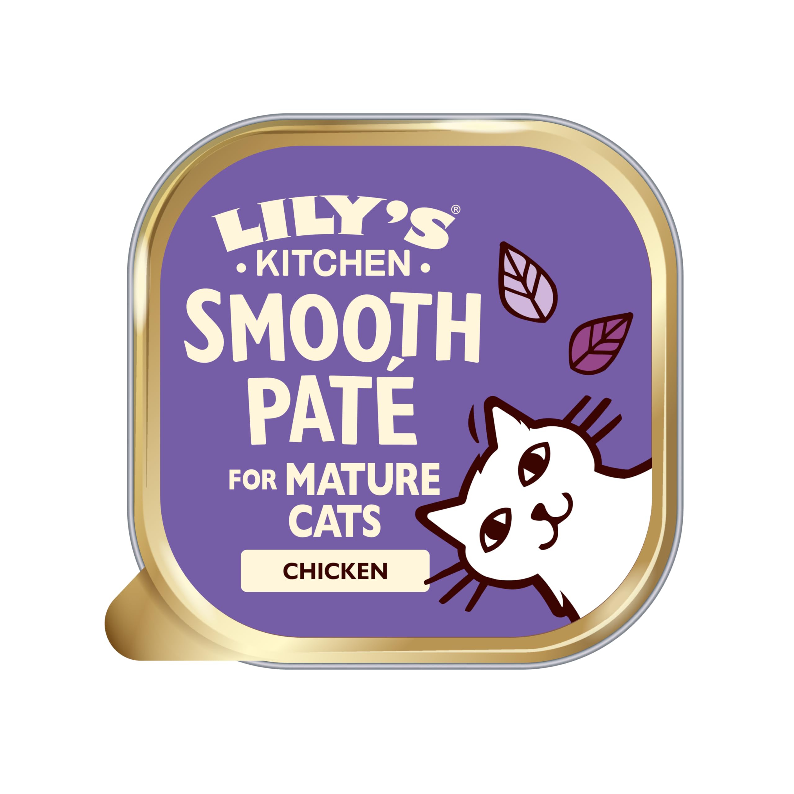 Lily’s Kitchen Smooth Paté Chicken, Nutritionally Balanced, Senior Cat Wet Food (19x85g) Tray, Tailored for Senior Cats, Grain-free Recipe, With Natural Ingredients
