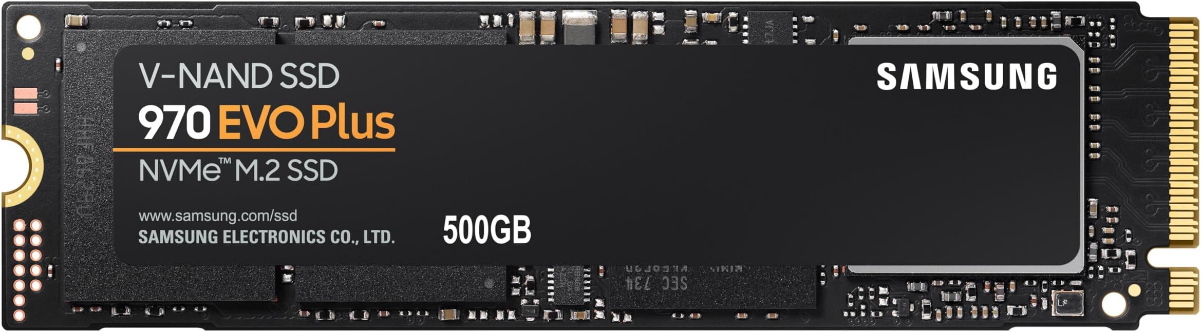 SAMSUNG 970 EVO PLUS NVME M.2 500 GB Internal Solid State Drive, 500GB, Black, MZ-V7S500BW