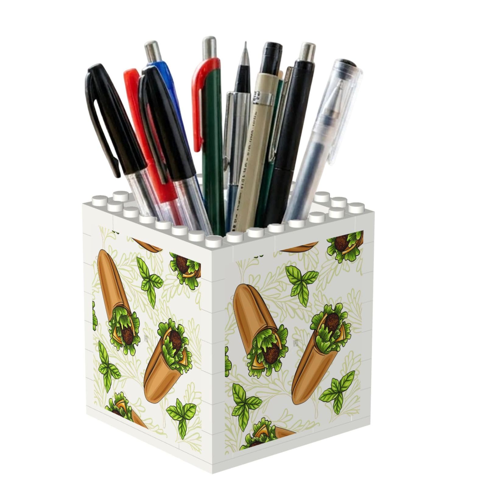 Poadnly Vegetable Burrito, Pen Pot Pencil Holder for Office Home School, Compact Desk Organiser for Office Stationery