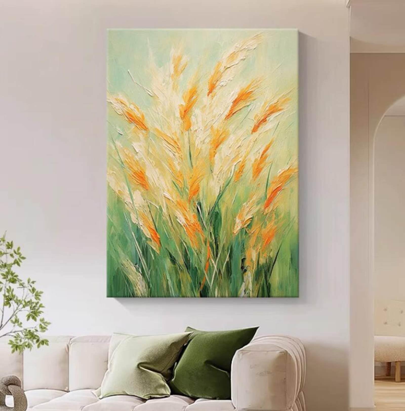 Peinture décorative mur de fond de canapé de grande taille pour grand mur vide