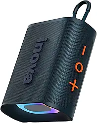 Caixa de Som, inava, Go-4 Pro, Bluetooth, Portátil,12h de reprodução, À Prova D'água IP67, Luzes RGB, TWS/FM/USB/TF (Azul)