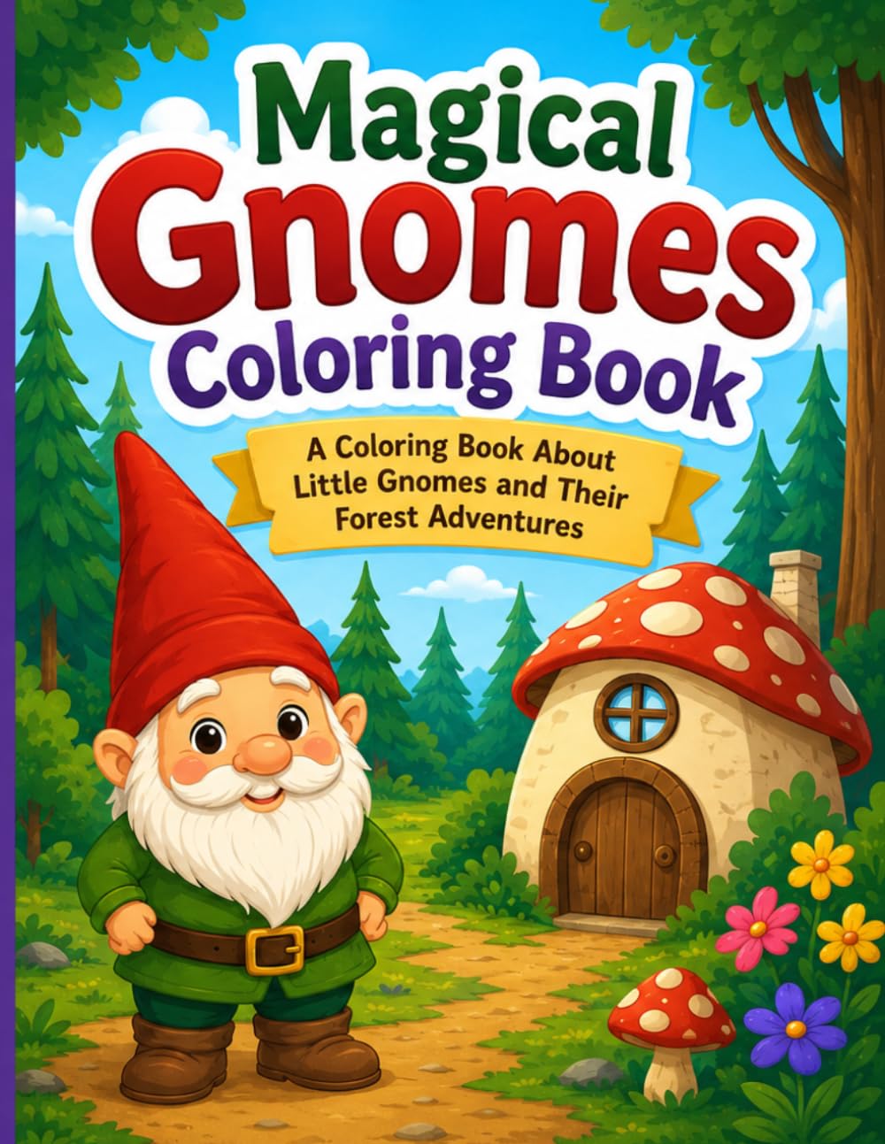 Magical Gnomes Coloring Book: A Coloring Book About Little Gnomes and Their Forest Adventures