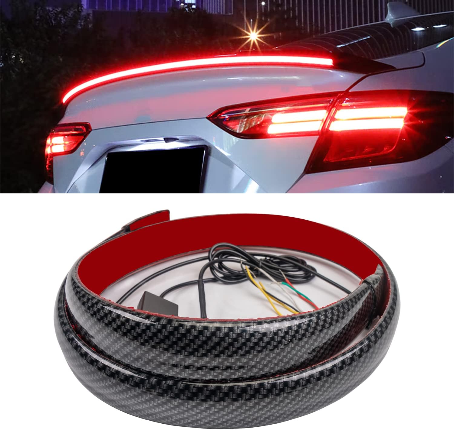 52 Inch LED Brake Light Strip for Rear Spoiler Lip Trunk